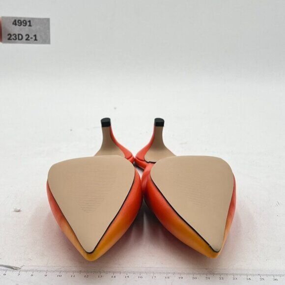 Spring Burnished Leather Slide-in Heeled Mules for Woman Sexy Pointed Toe 2 in - Picture 6 of 7